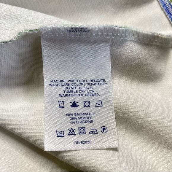 Land’s End Floral Sleeveless Sheath Dress Keyhole Neckline Pockets Sz 12 - Picture 13 of 15